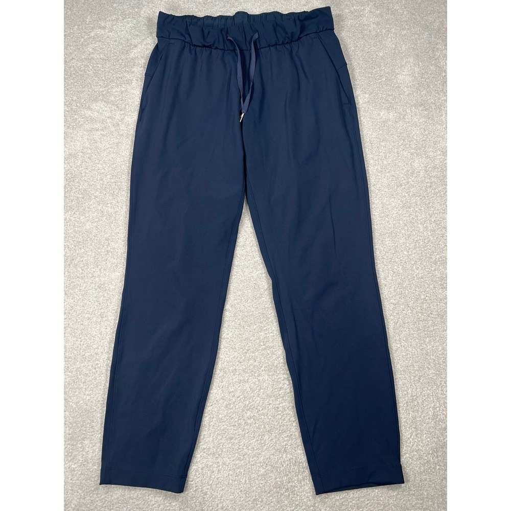 Lululemon On The Fly 7/8 Pant 25 True Navy Luxtreme Jogger Trouser Size 6 Sporty - Picture 3 of 9